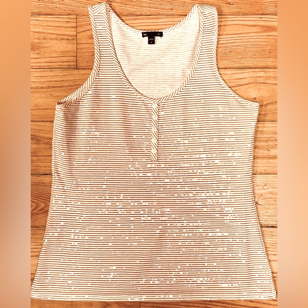 GAP Striped Sequin Tank Top
